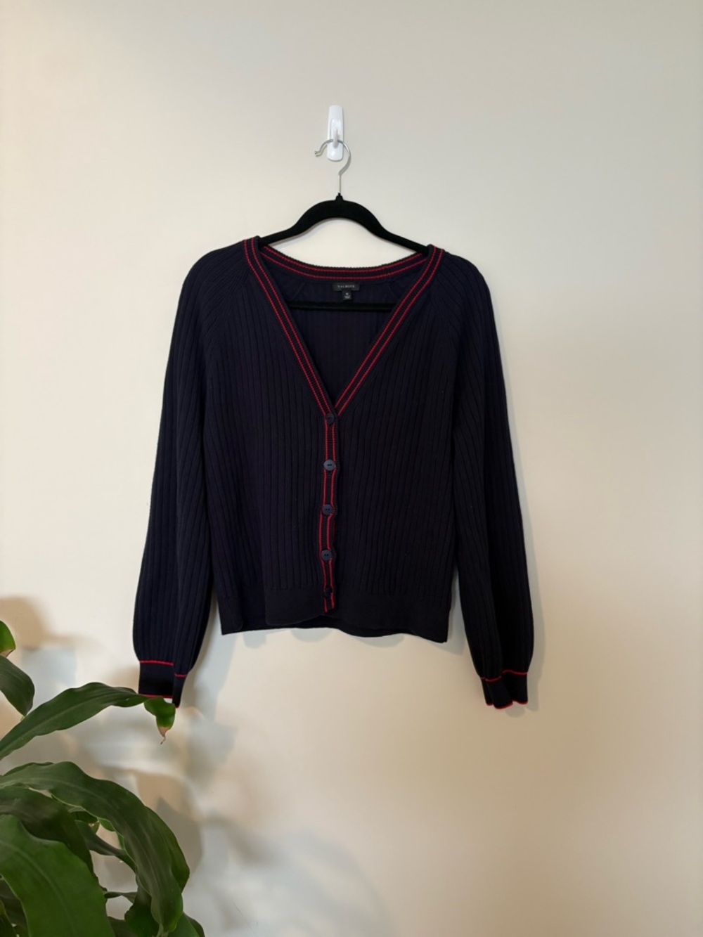 Navy Ribbed Cardigan